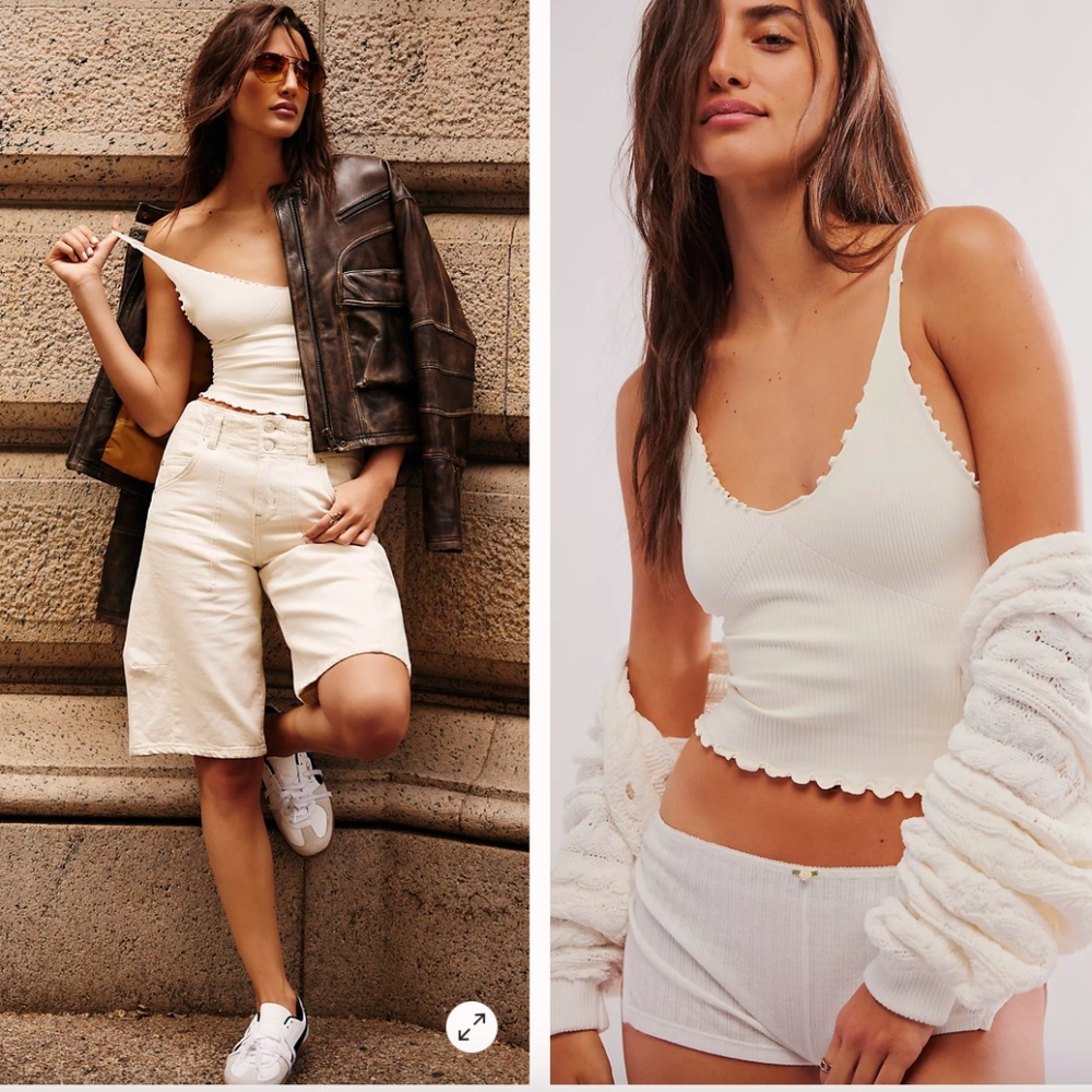 Free People Intimately Easy To Love Cami M/L Ivory